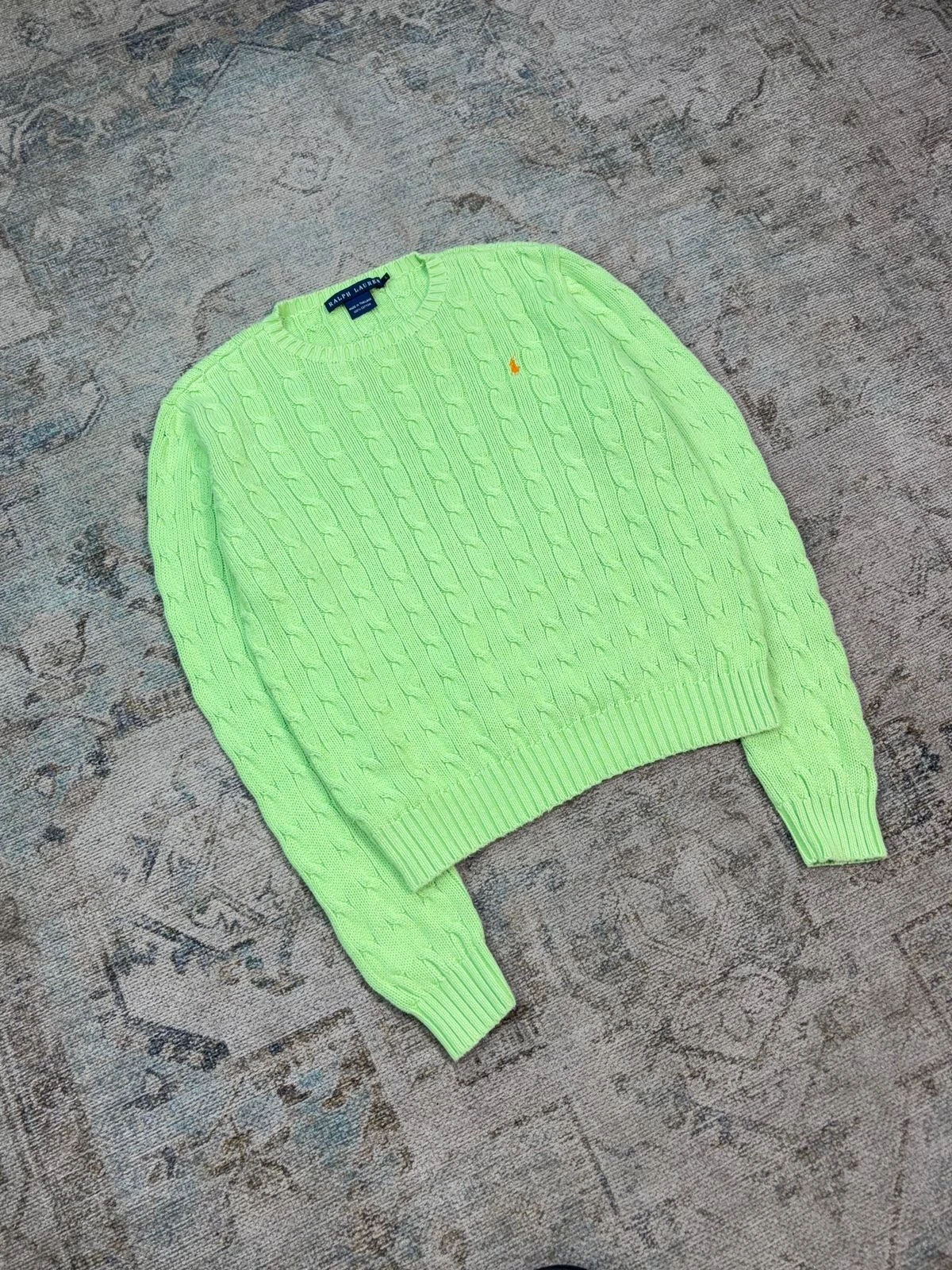 RALPH LAUREN CABLE-KNIT CREWNECK SWEATER