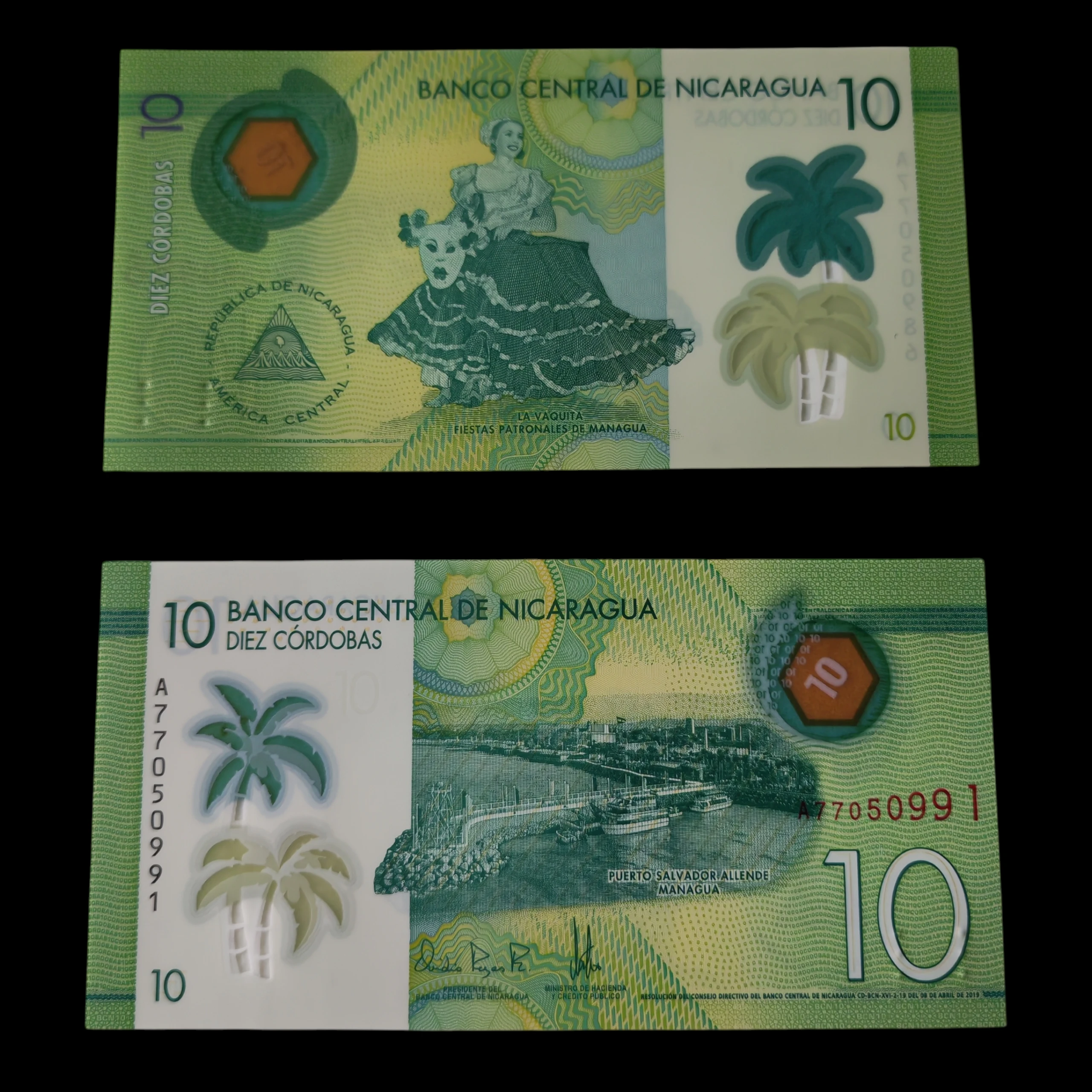 ° Nicaragua 10 córdobas UNC