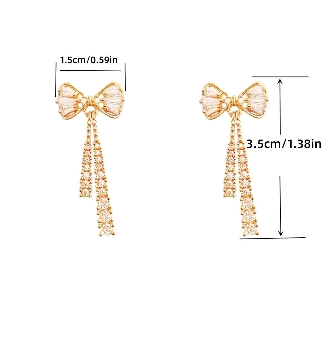 Aretes colgantes moño  3