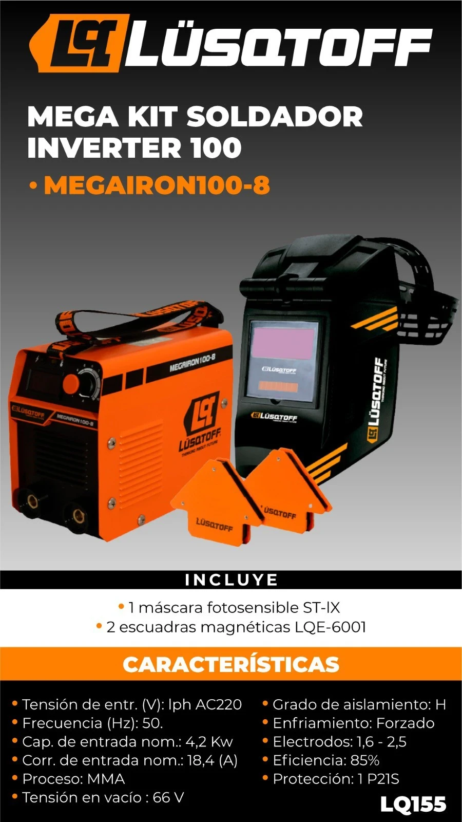 KIT SOLDADOR LÜSQTOFF MEGAIRON INVERTER