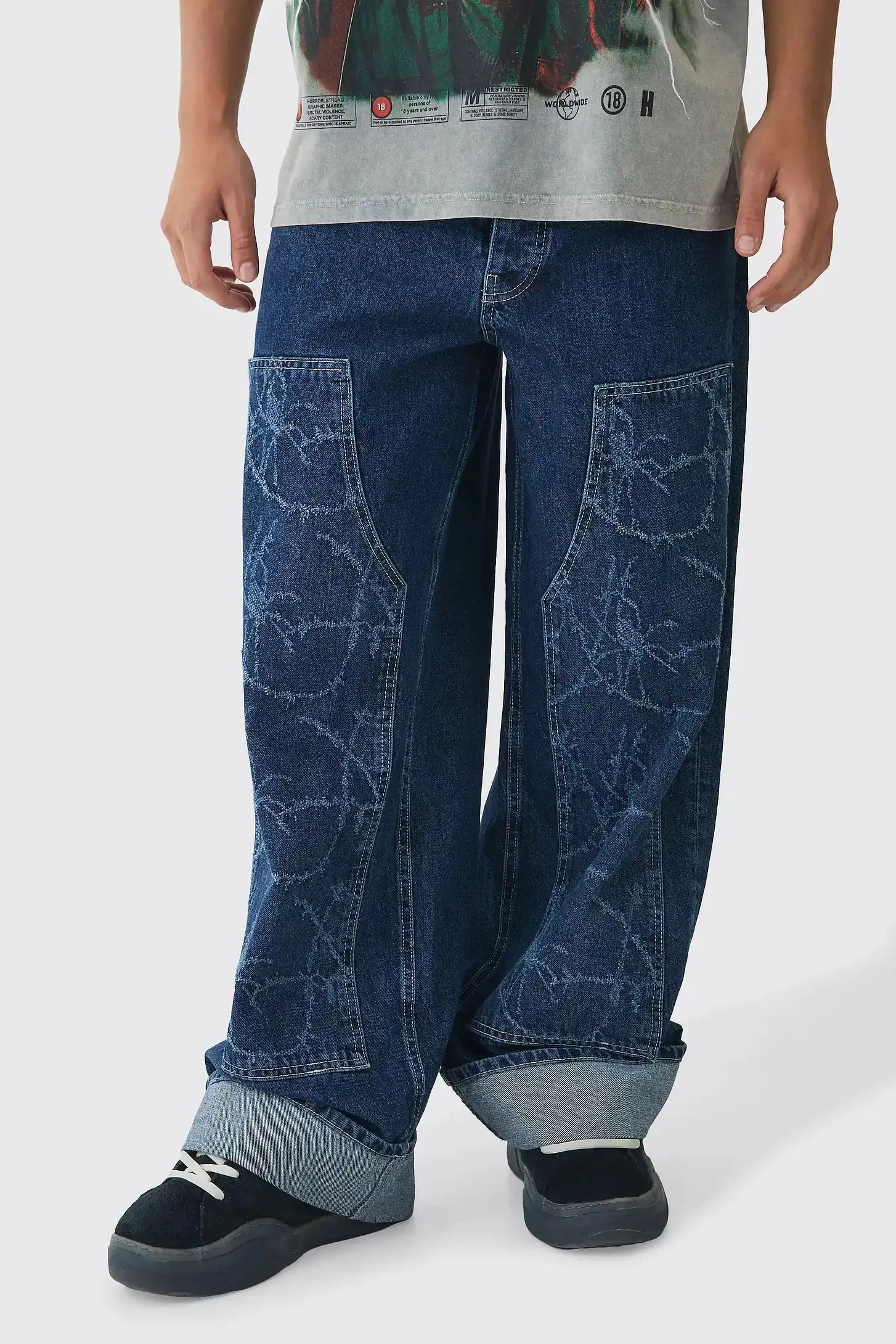 Baggy Fit Carpenter Jeans- 34/36