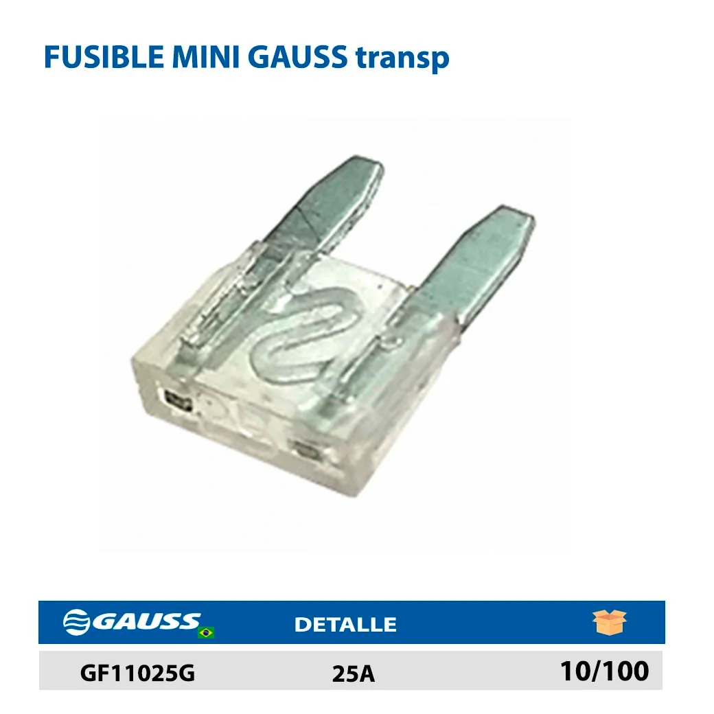 FUSIBLE MINI GAUSS transp 25A