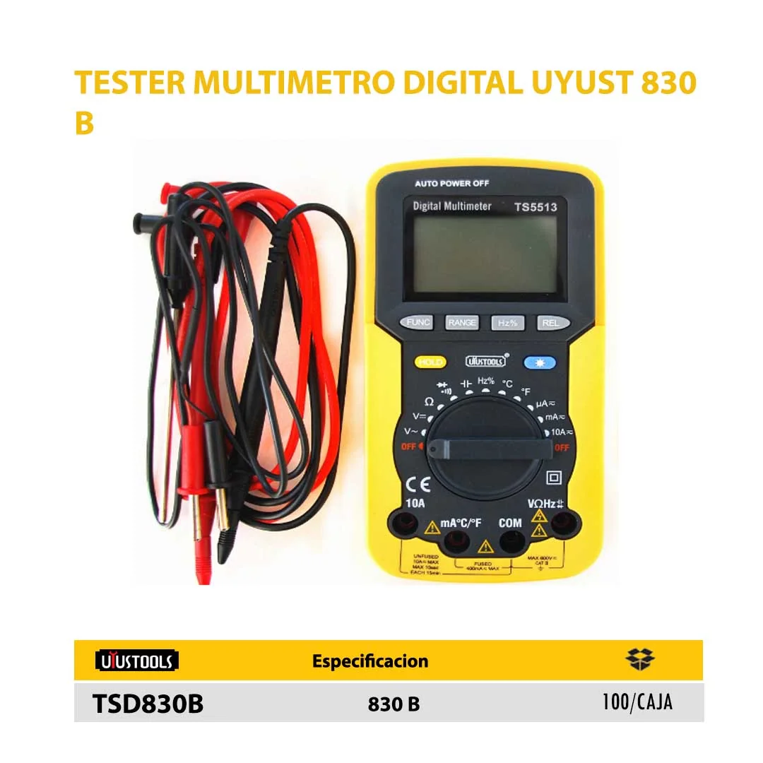 TESTER MULTIMETRO DIGITAL UYUST 830 