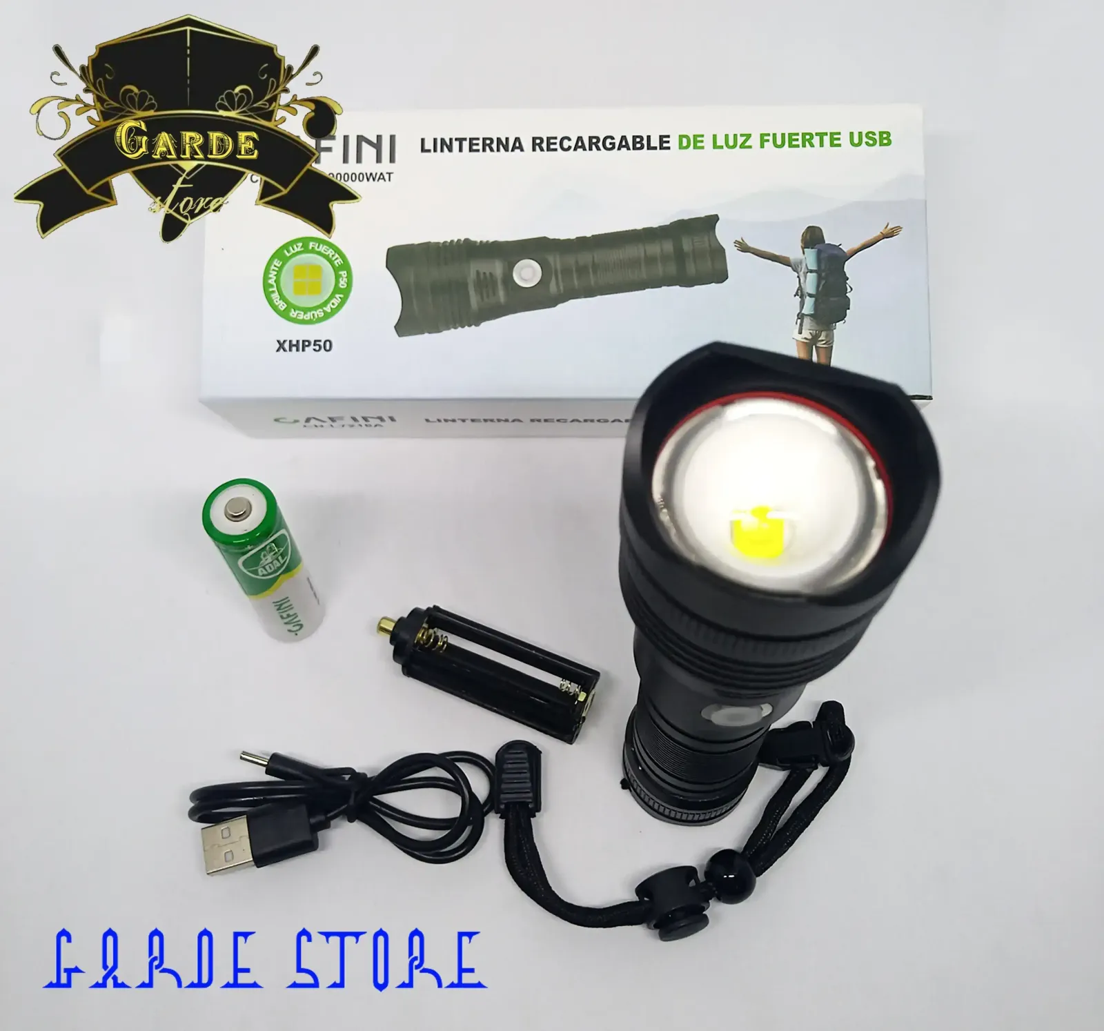 Linterna tactica cafini 9000wat  3