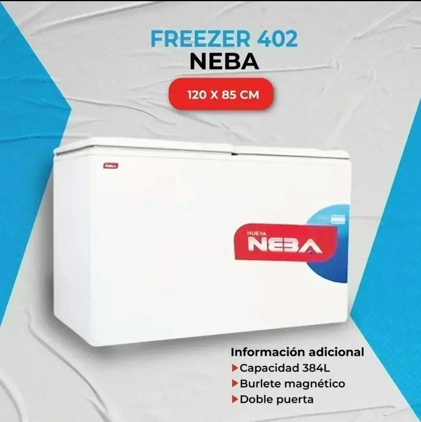 Freezer Neba F402 Doble Tapa Blanco HORIZONTAL 5