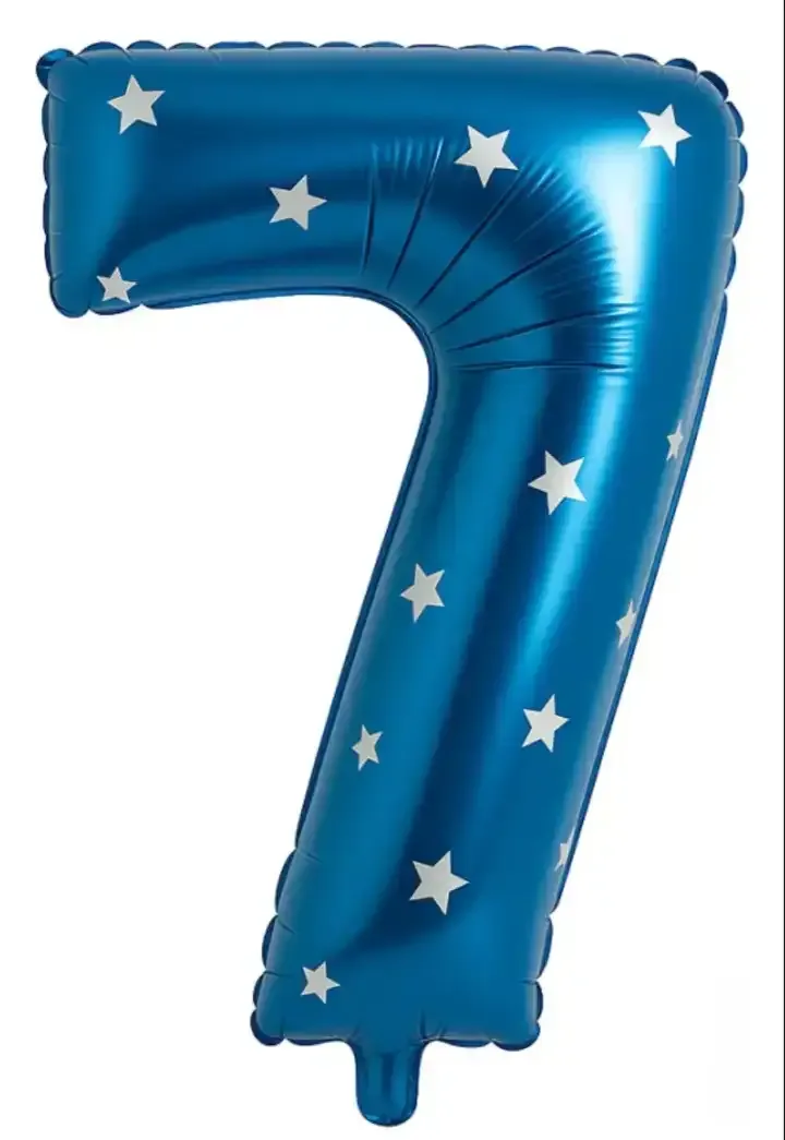 Globo numero estampado estrellas 70cm