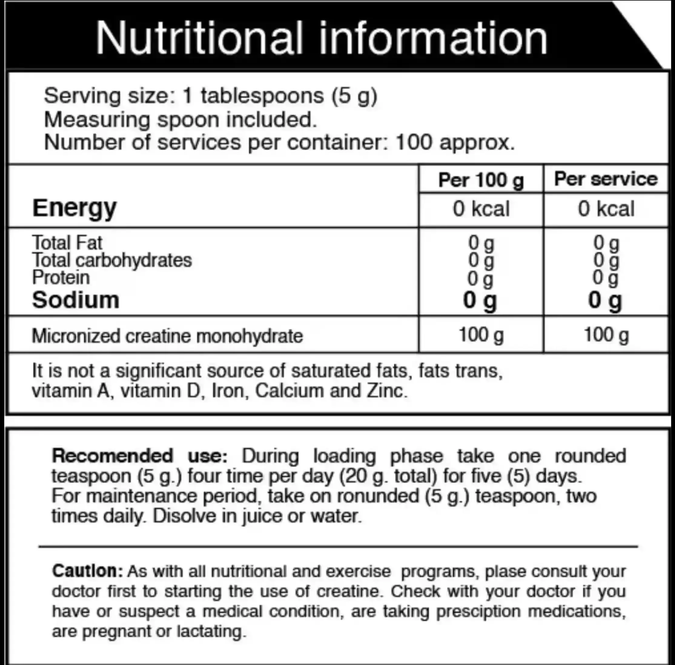 CREATINE IRON 500 GRAMOS 3