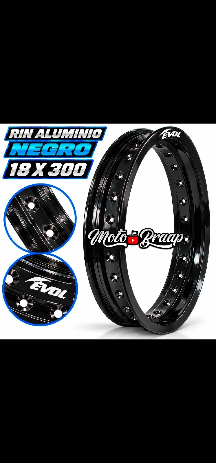 18 x 300 Rin aluminio Evol