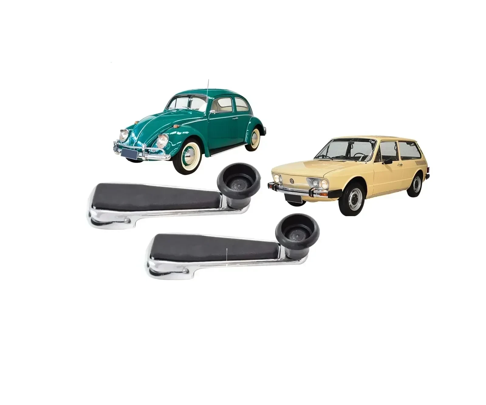 Manija Manivela Cromada Levanta vidrio VW Antiguos  Fusca / Brasilia / Variant / TL  403019 / 180552