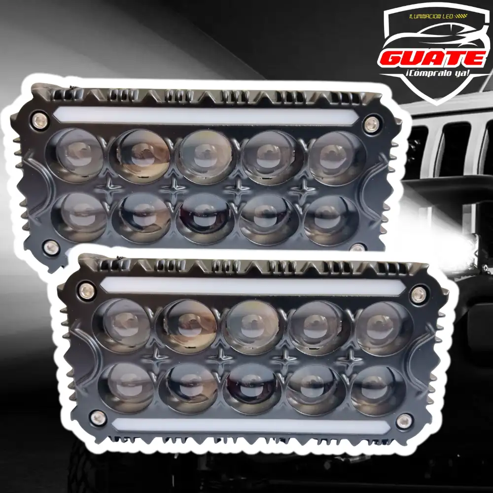 NEBLINERAS 10 LUPAS BICOLOR DRL RGB 
