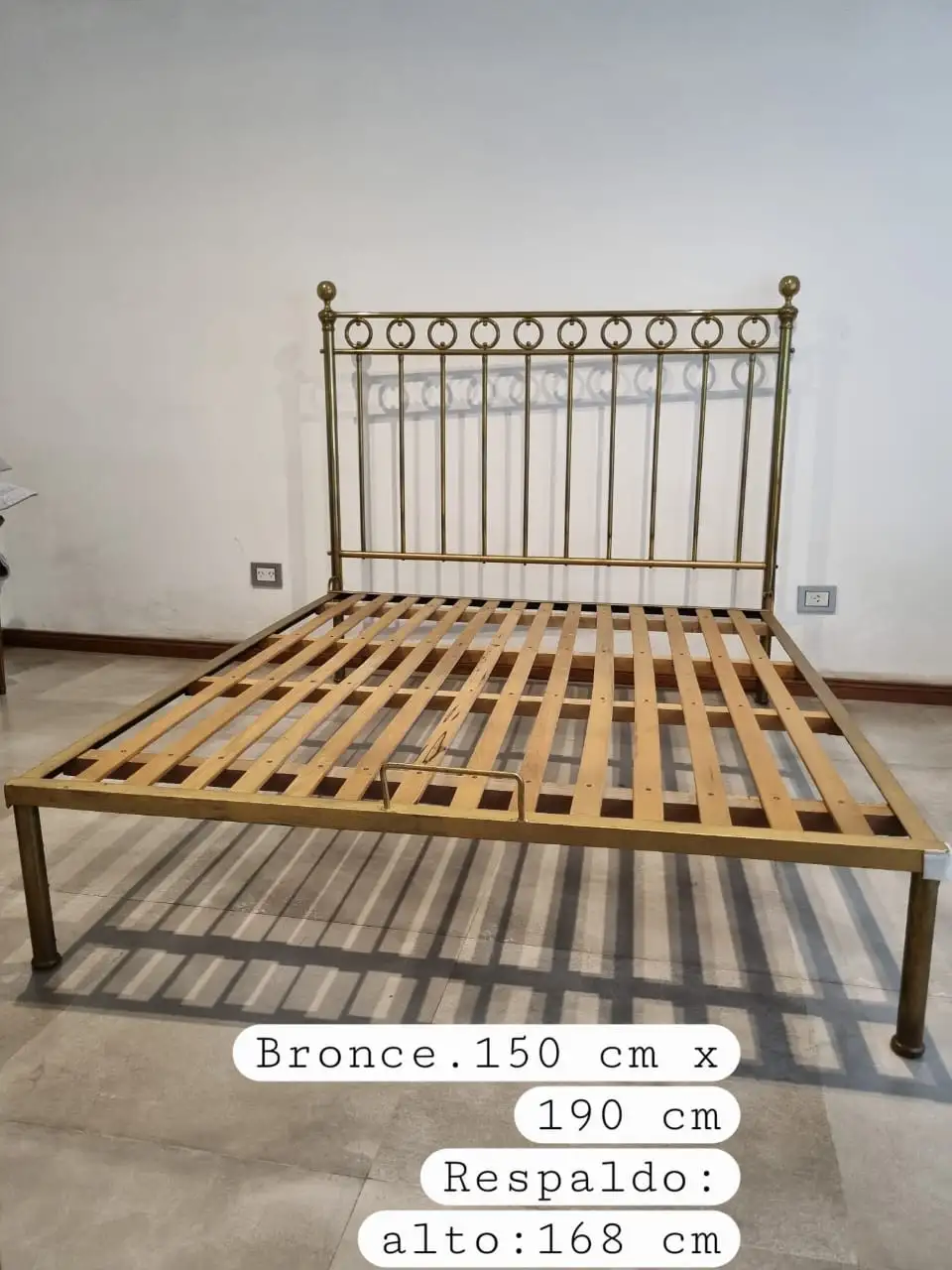 Cama 2 plazas bronce
