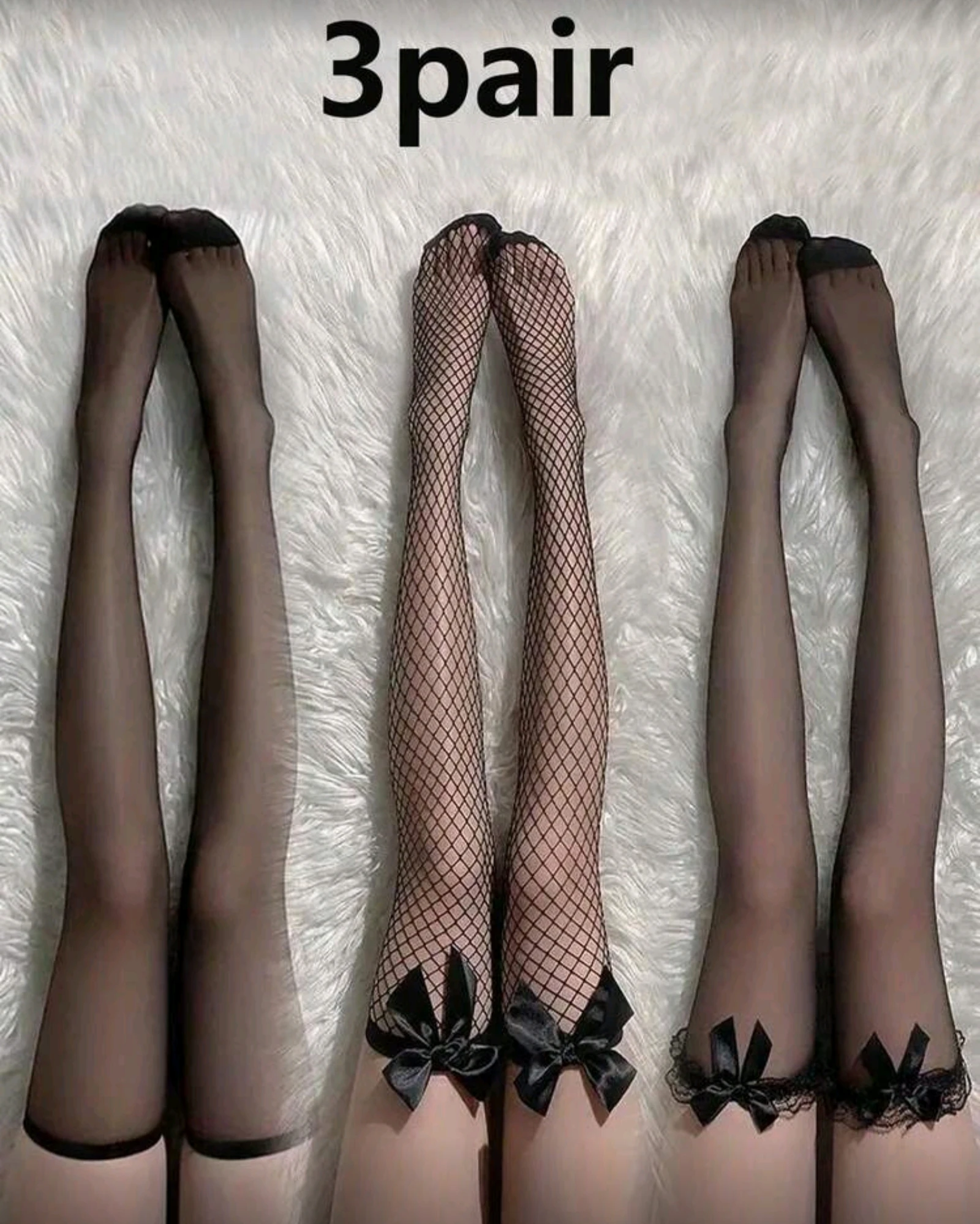 Tripack medias negras