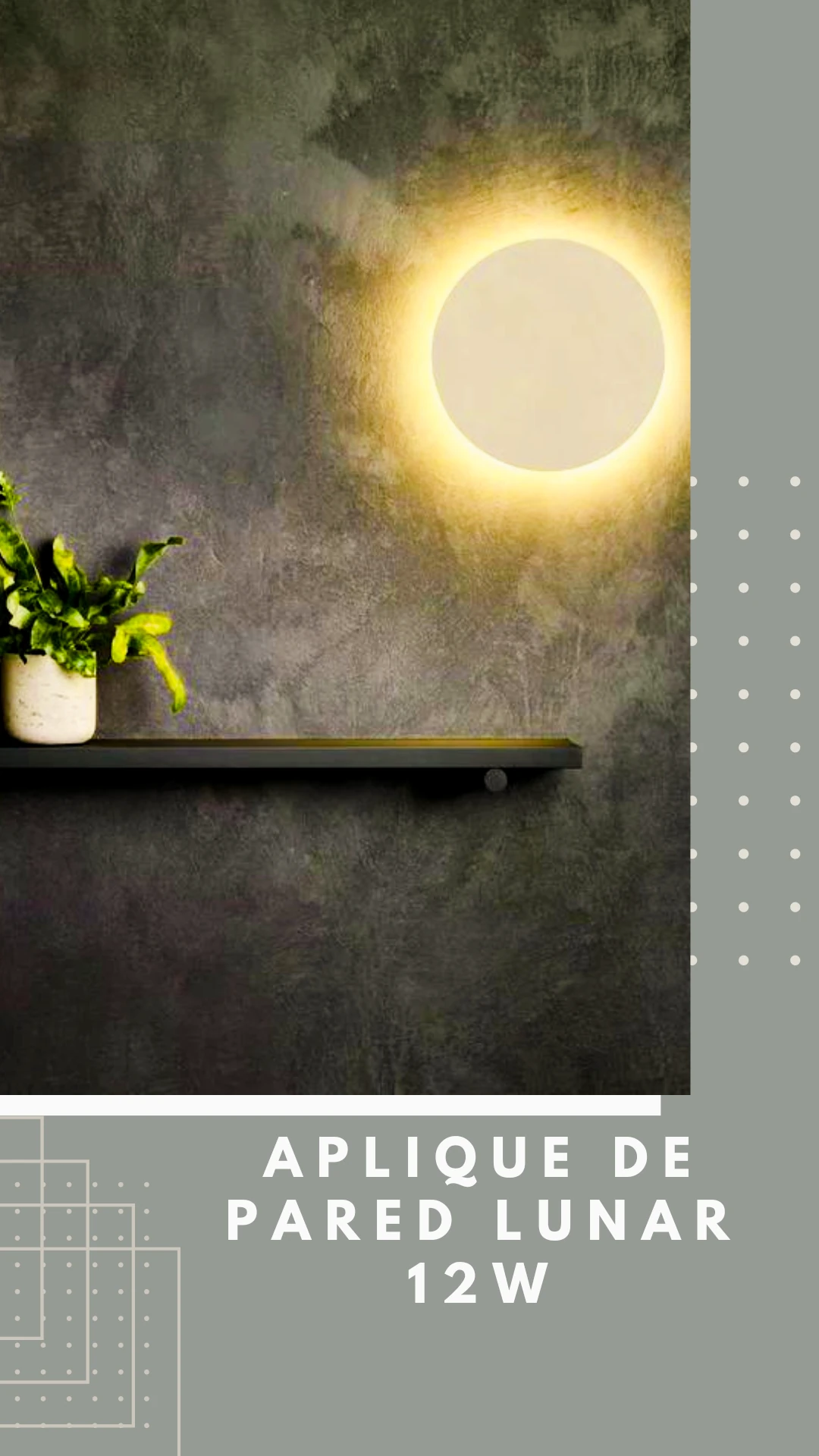  Aplique LED Tipo Luna 12w 5