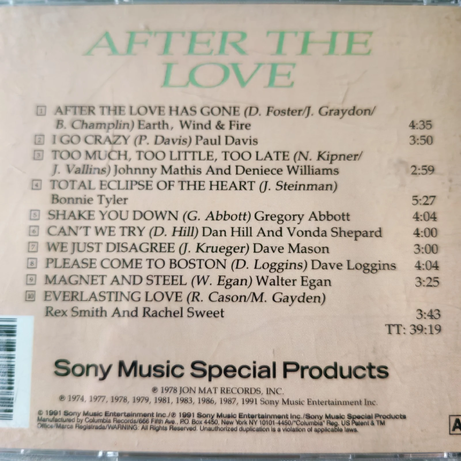 CD After the love Usado  3