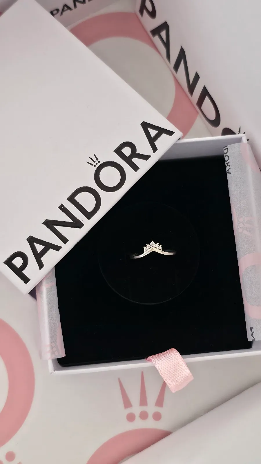 pandora wishbone tiara silver ring 5