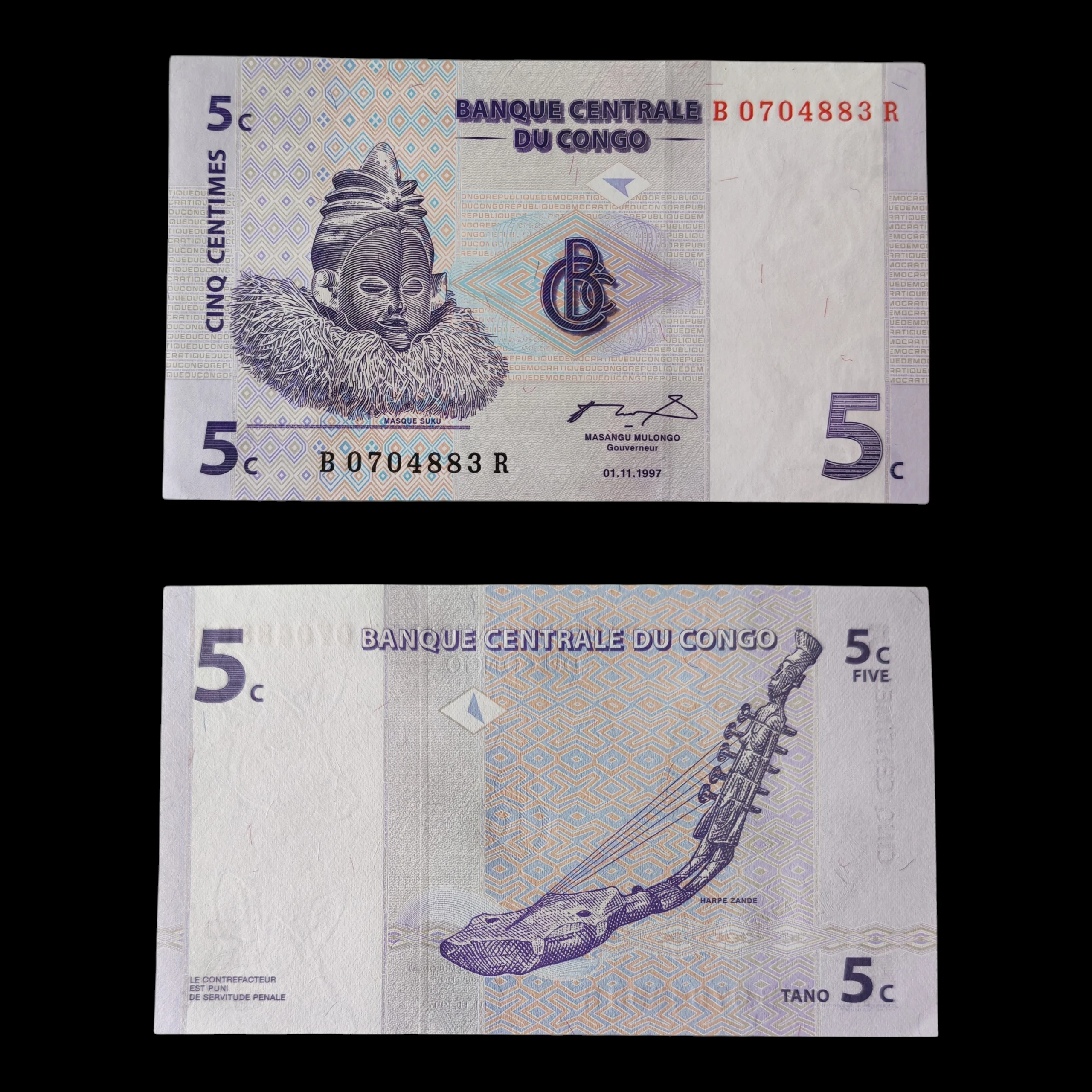 ° Congo 5 centavos UNC