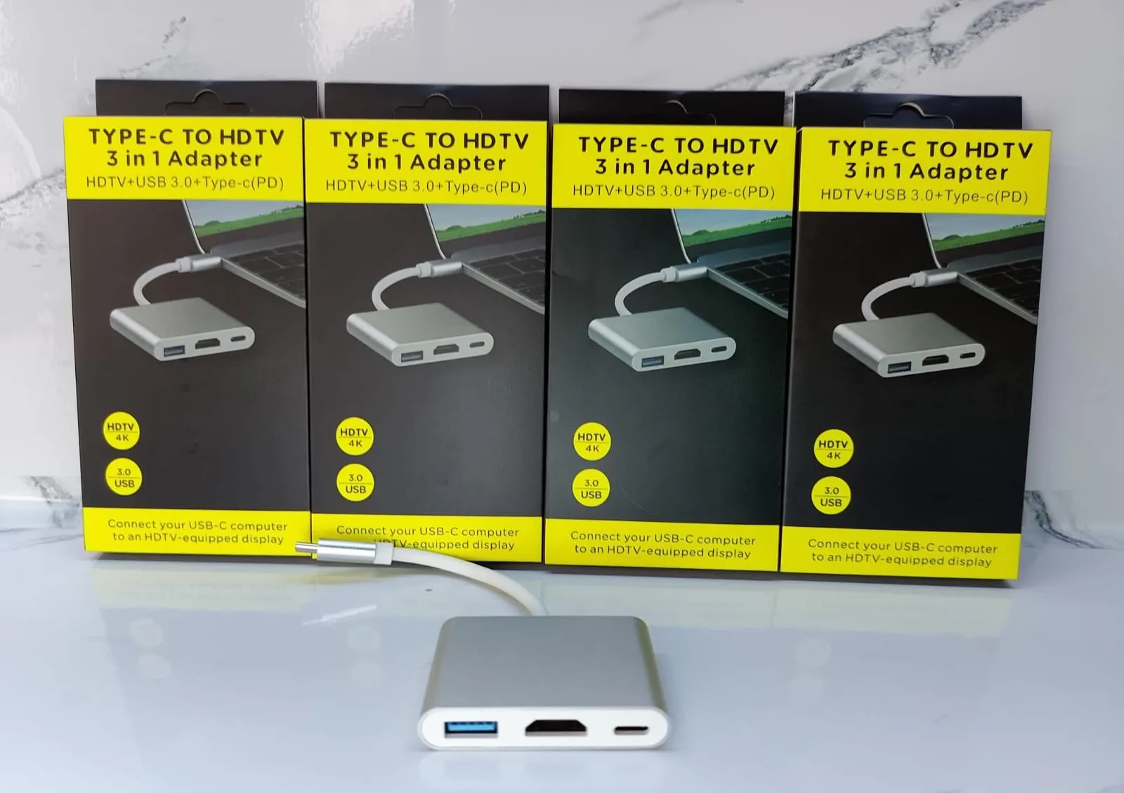 Adaptador tipo C tres en 1 HDTV+UBS+tipoC