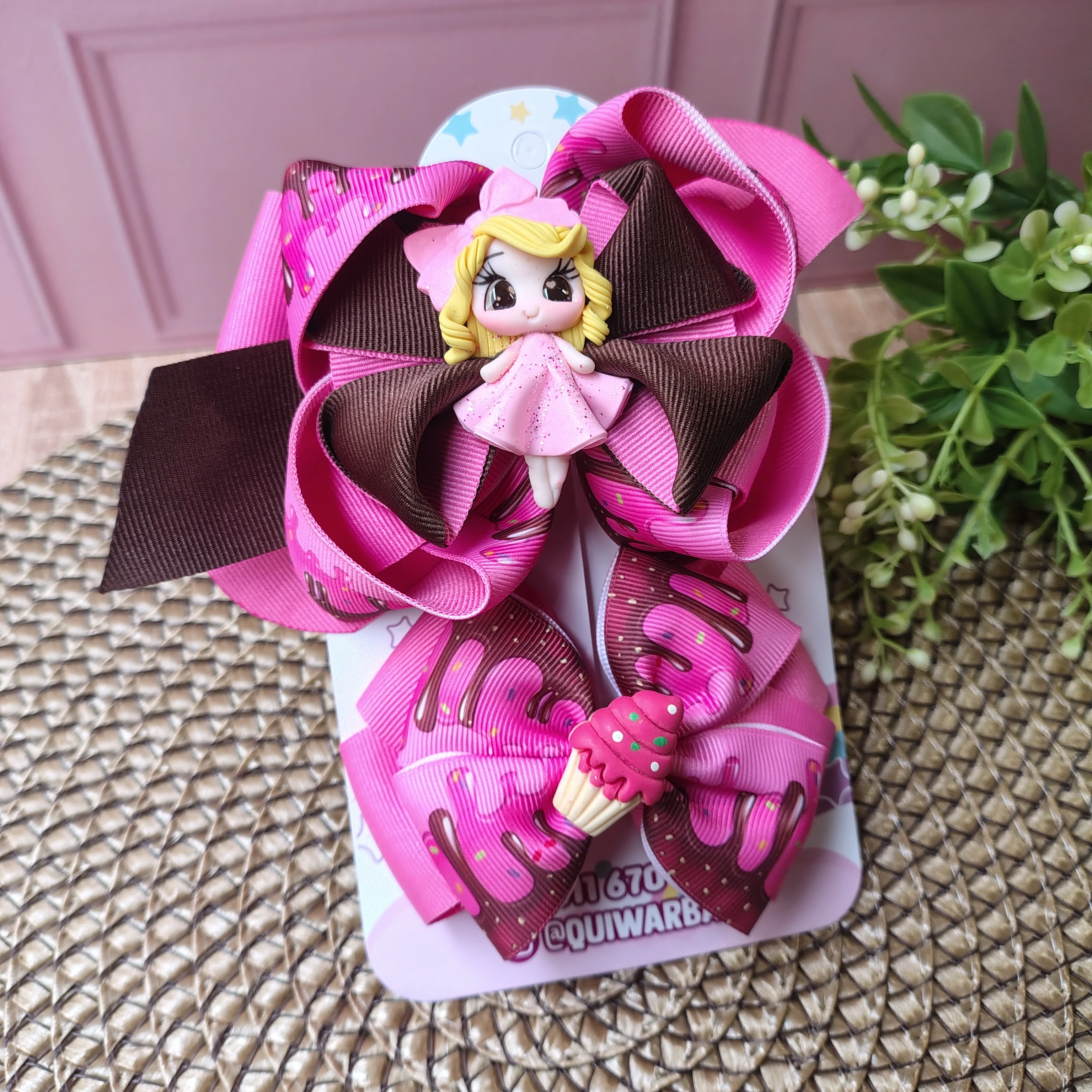 Set sweet candy rosado con cafe aplique princesa y helado