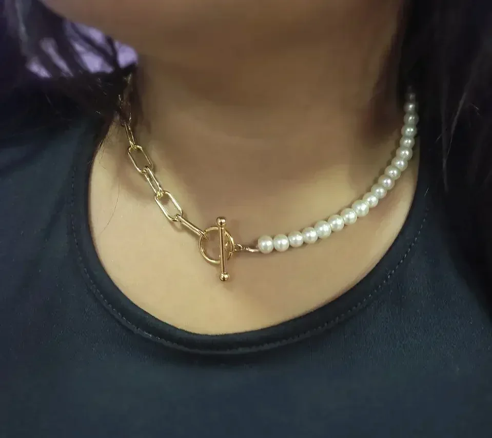CADENA CLIP Y PERLAS  TREND 2