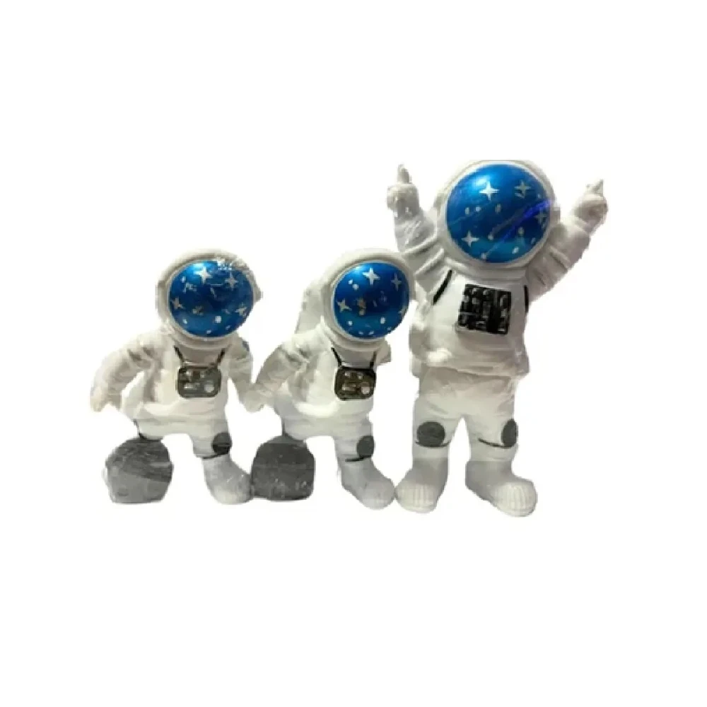 Set de figuras de astronautas x 3 unidades