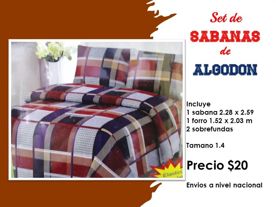 Set de sabanas 1.4 m 4