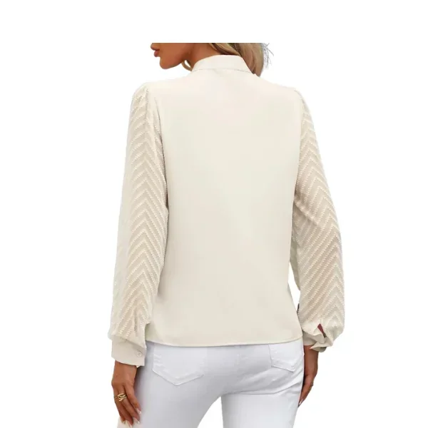 Blusa de cuello notch de malla 2