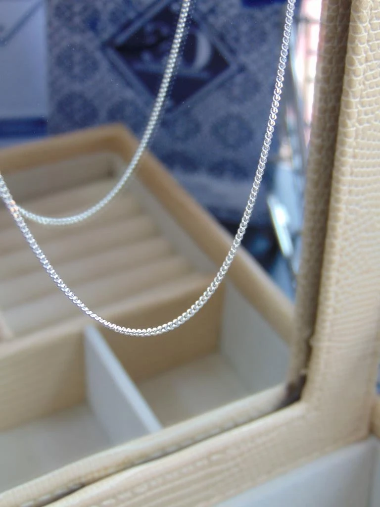 CADENA PLATA LEY 925 ITALIANA CUBANA 1MM | 50CM 2