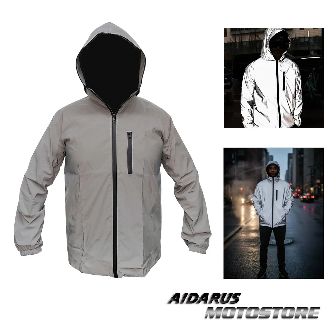 CASACA CORTAVIENTOS IMPERMEABLE 100% REFLECTIVA
