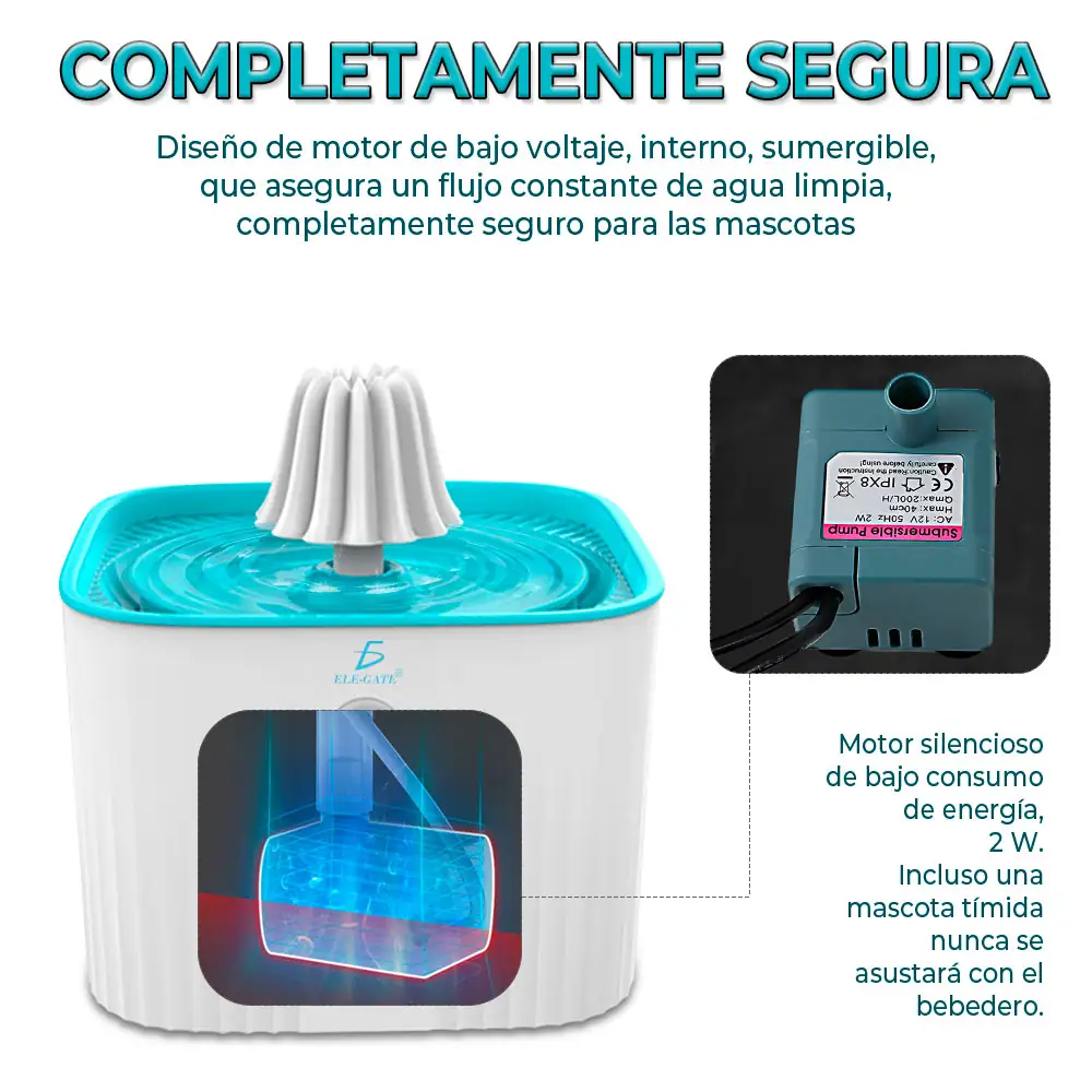 Dispensador De Agua Automático Con Filtro Para Mascotas  4