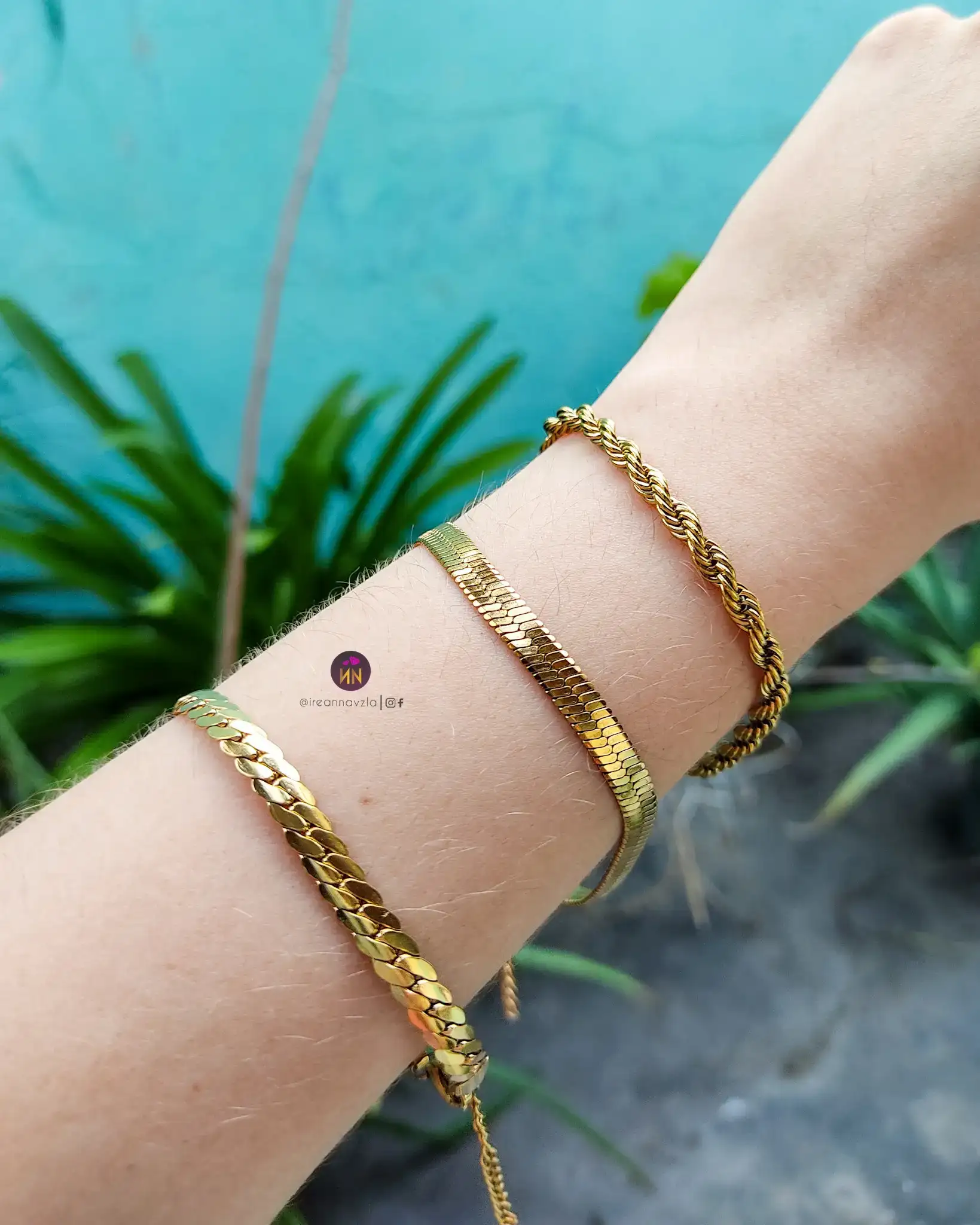 Pulsera gold acero  4