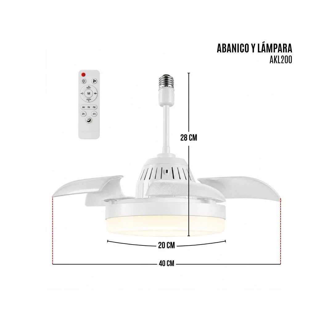 Ventilador de techo + luz LED AKL200 2