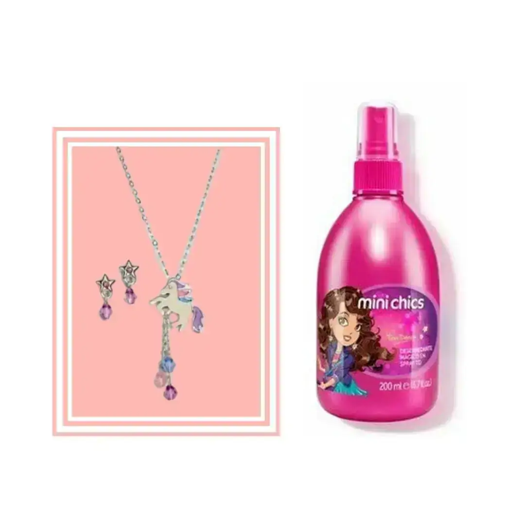 Set Desenredante + set Collar y Aretes Pony