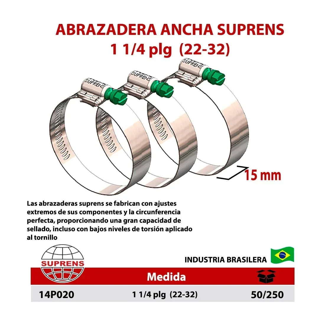 ABRAZADERA PERFORADA SUPRENS 1 1/4" (22-32)