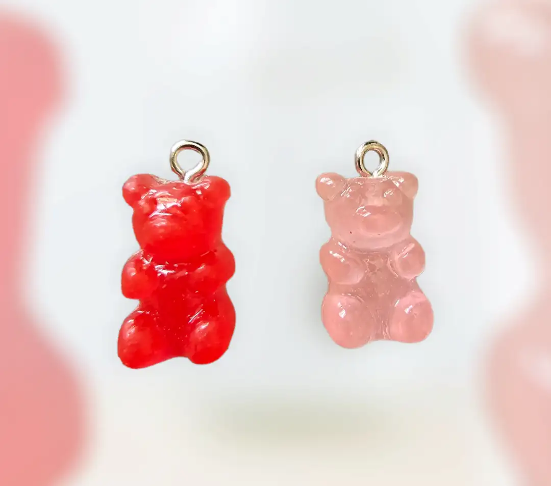 Dije de panditas de goma con argolla 2