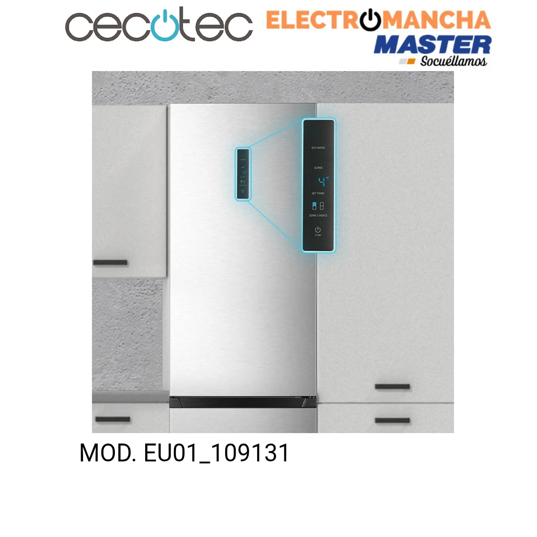 FRIGO COMBI CECOTEC A01_EU01_109131 INOX 2,01*60 NF CLASE A 8