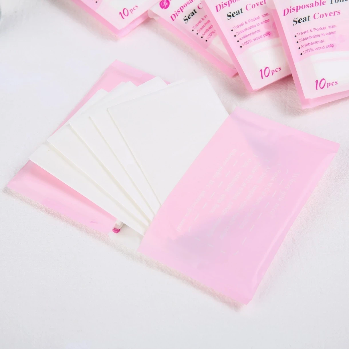 💖 cubiertas de asiento de papel soluble para inodoro ( en cada paquetito viene 10 unidades) 💖 2