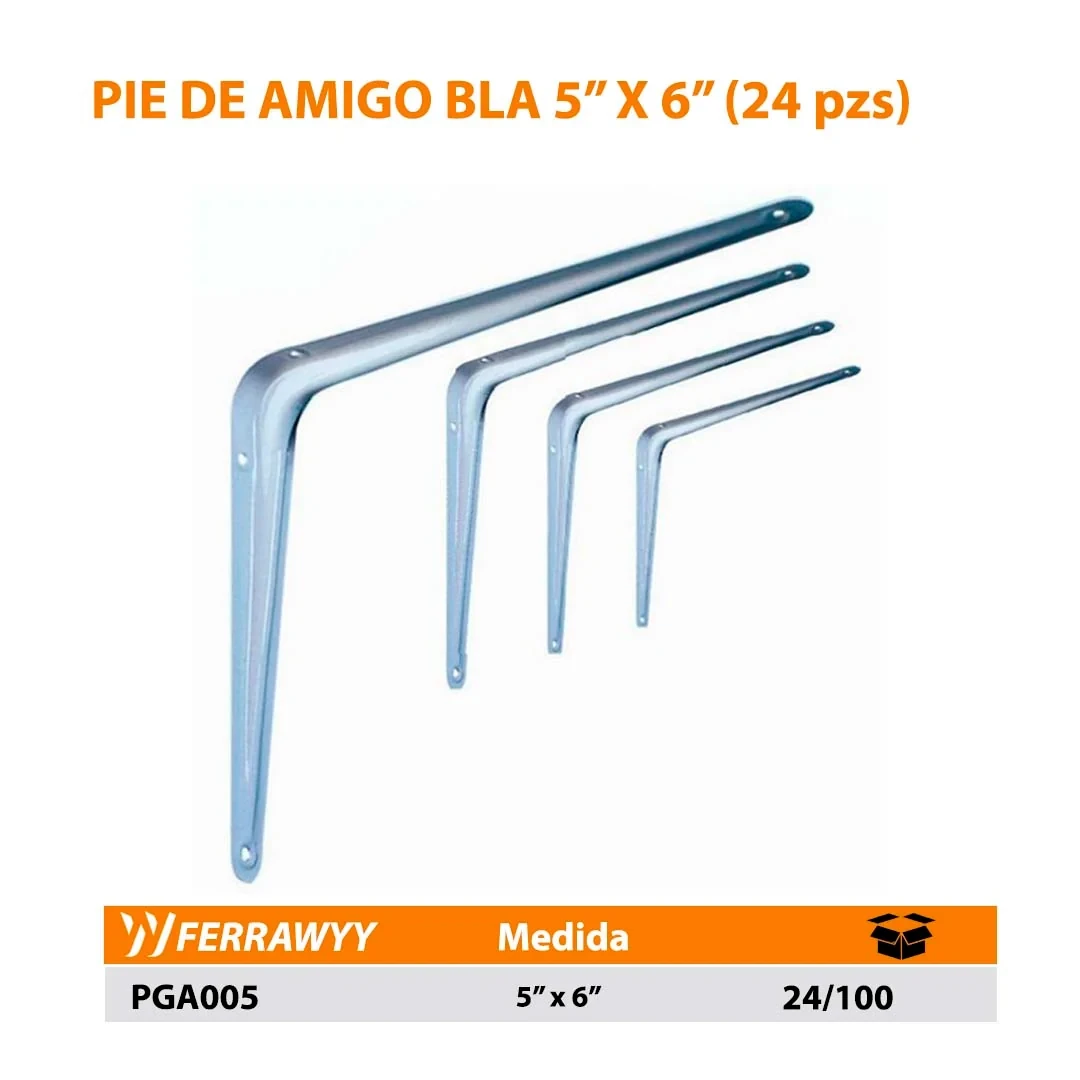 PIE DE AMIGO BLA 5 X 6 (24 pzs) 