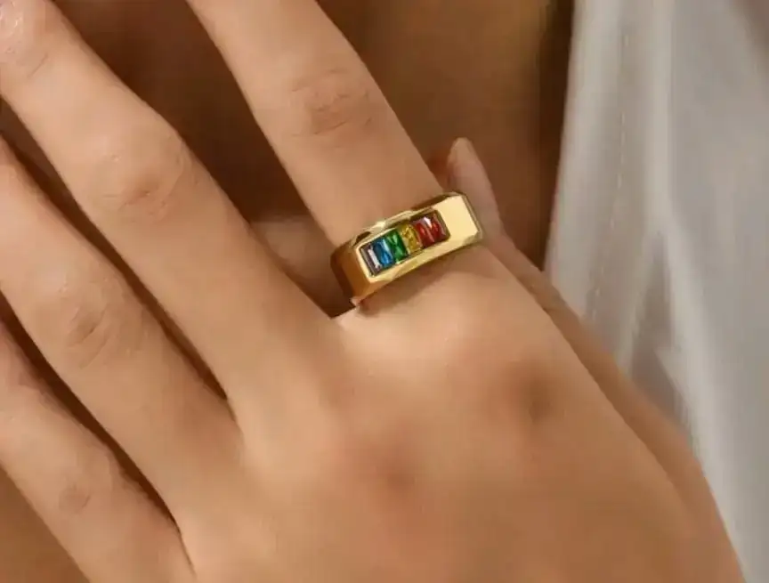 Acero Inoxidable anillo  2
