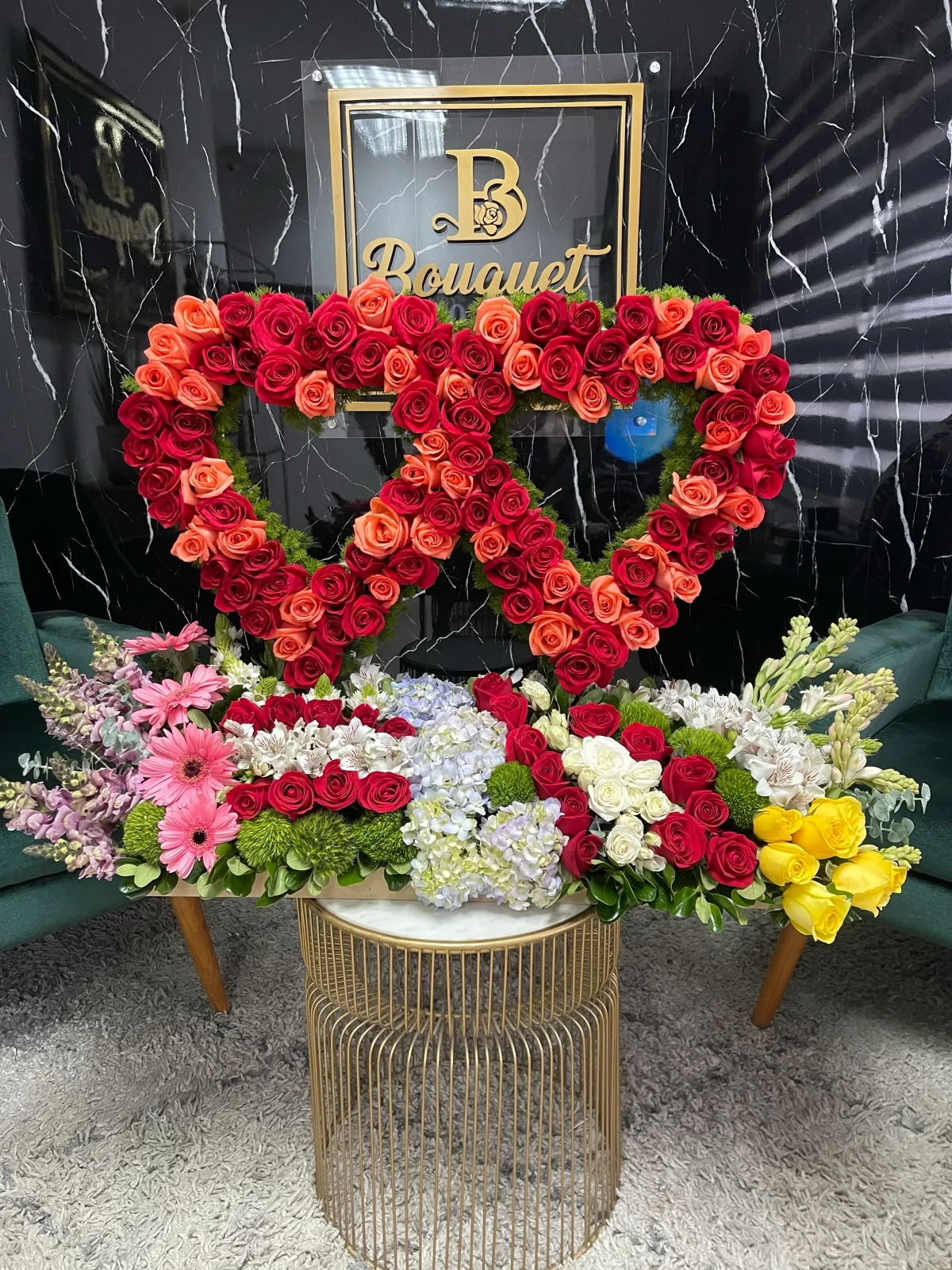 Doble corazon con jardin