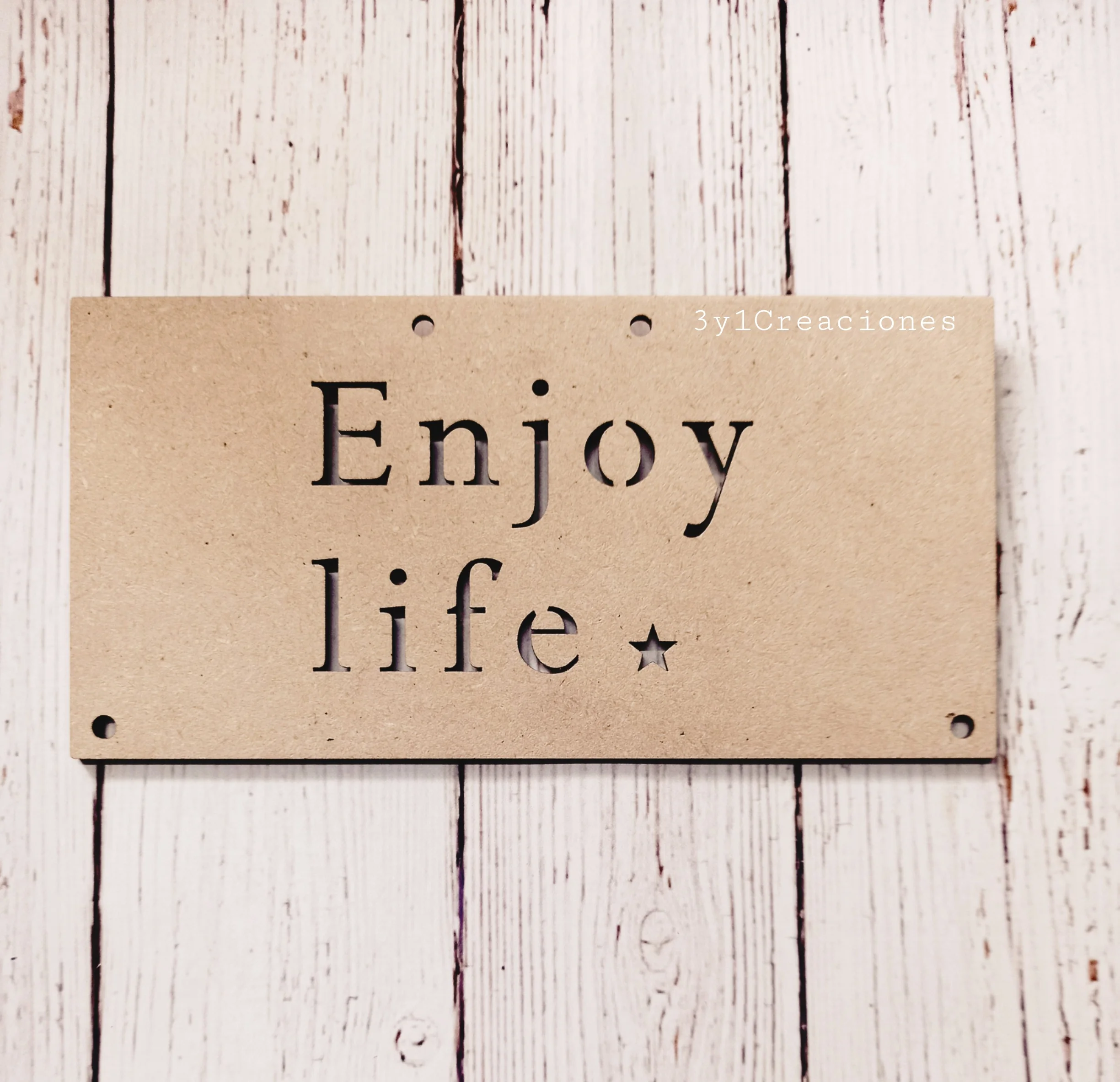 CARTEL RECTANGULAR ENJOY LIFE