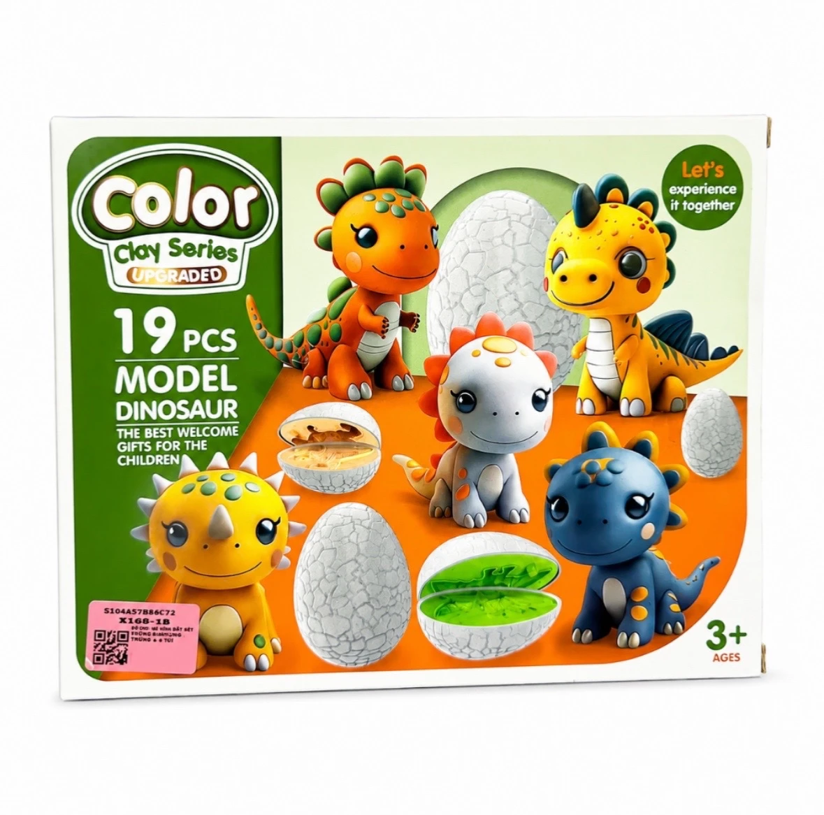 🦖 Set de Plastilina / Masa para Moldear Dinosaurios (19 Piezas) 🥚✨