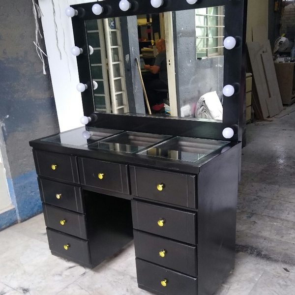 Tocador Hollywood Vanity G2 Repisa de Cristal 3