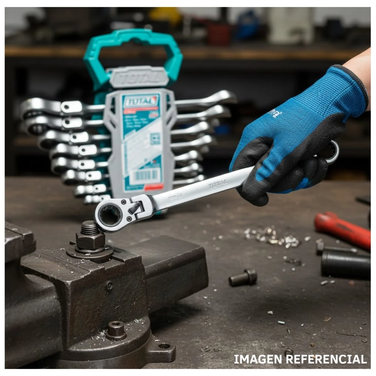 THT102RK586 Set de llaves combinadas con ratchet flexible 8pcs total 6
