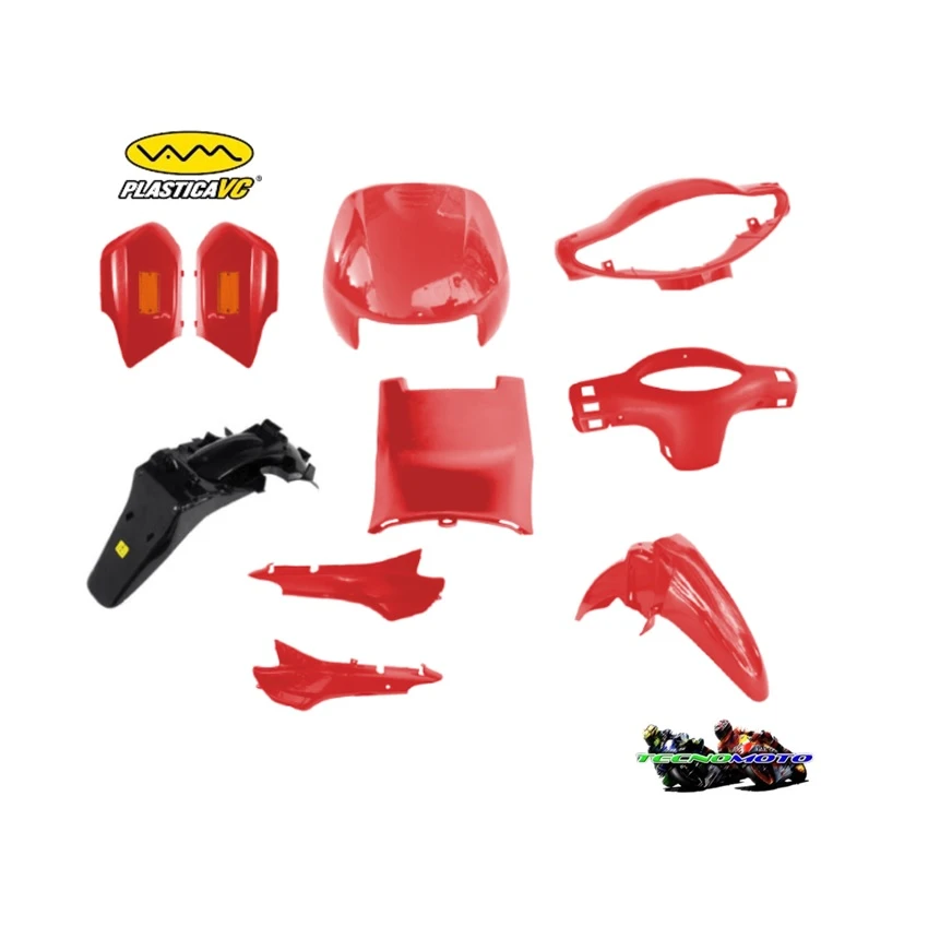 KIT PLASTICOS GILERA 110 SMASH (09 PCS) ROJO -49454