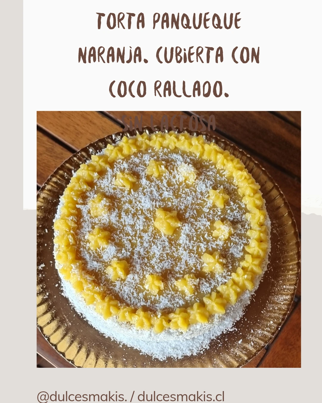Torta Panqueque Naranja./10 Personas.
