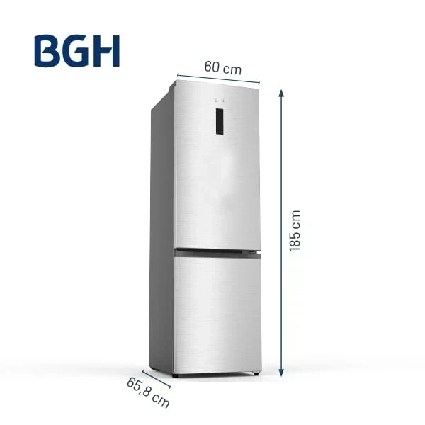 HELADERA COMBI BGH 312LTS NO FROST INVERTER INOX 2
