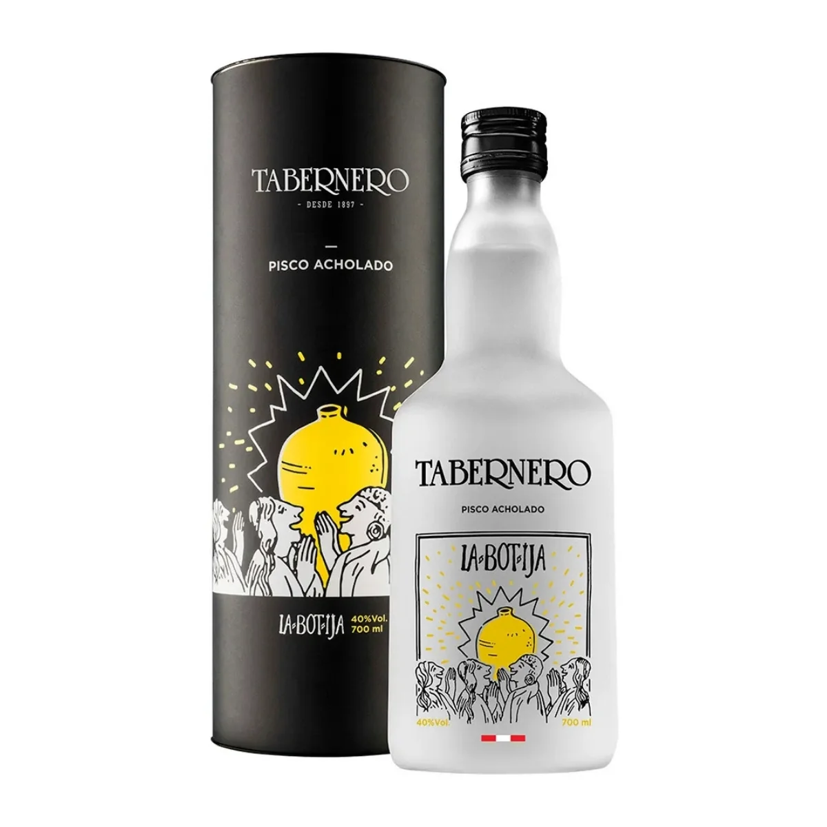 PISCO TABERNERO BOTIJA ACHOLADO TUBULAR 700 ML