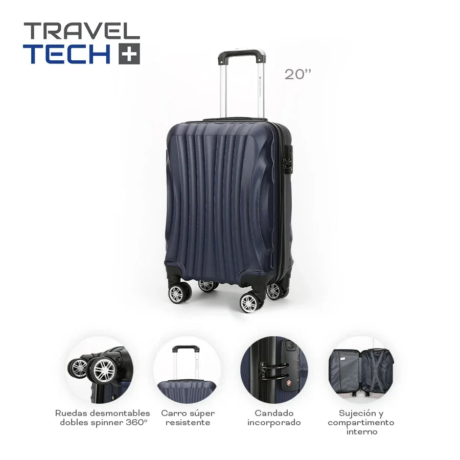 VALIJA TRAVEL TECH 20" Colores ROJOS / AZUL 2