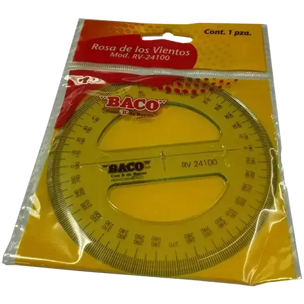 Transportador baco 360 grados plástico  4