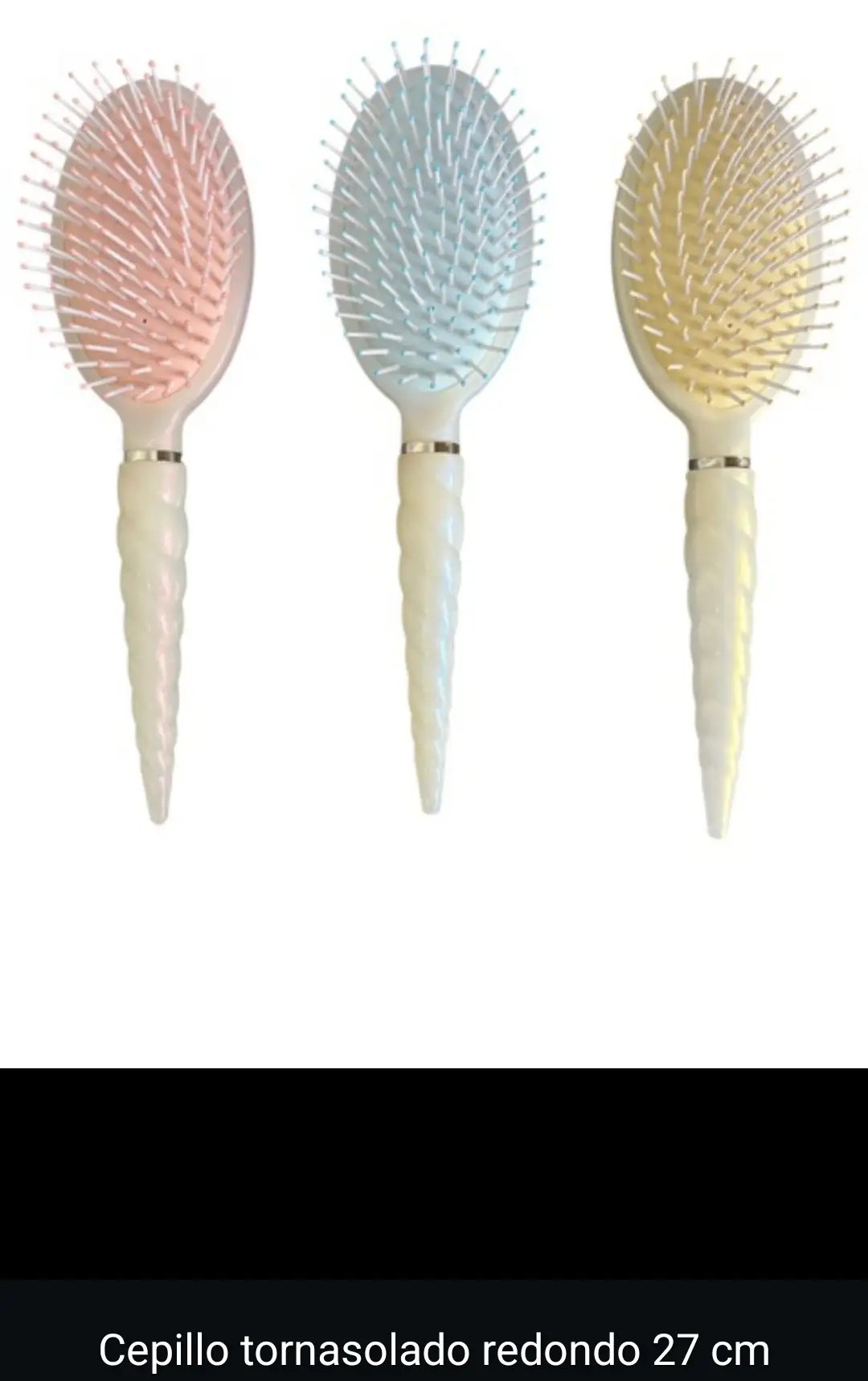 Cepillo tornasolado 27cm.